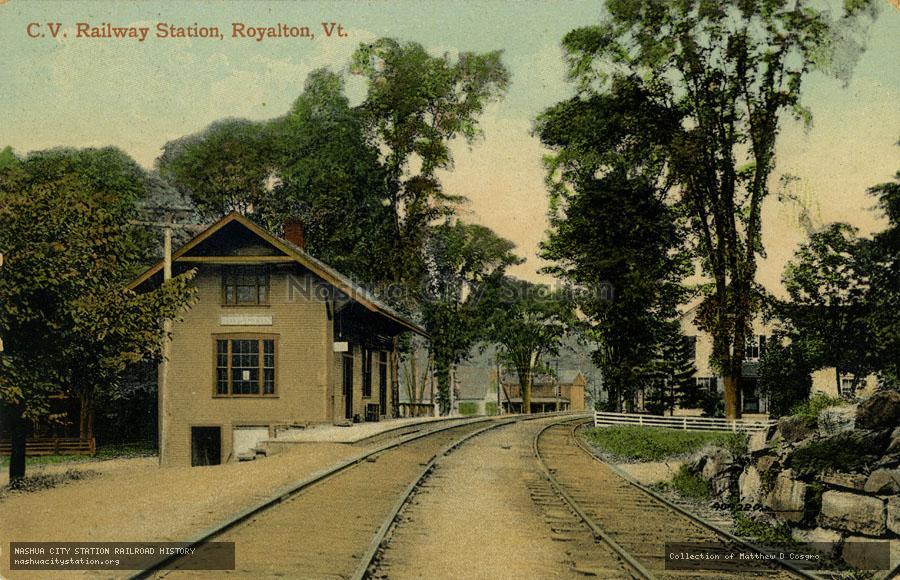 Postcard: Central Vermont Railway Station, Royalton, Vermont
